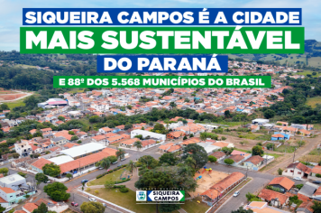 Cidade de Siqueira Campos acumula lideranças em índices de desenvolvimento econômico e sustentável