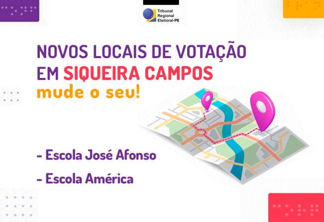 TRE-PR | Novos locais de votação em Siqueira Campos