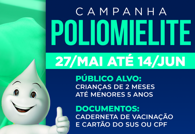 Poliomielite: Siqueira Campos inicia campanha