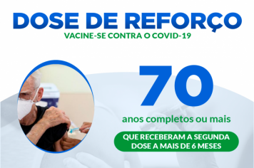 Saúde anuncia dose de reforço para idosos com mais de 70 anos